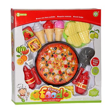Toy Food Playset Pizza, 30pcs.