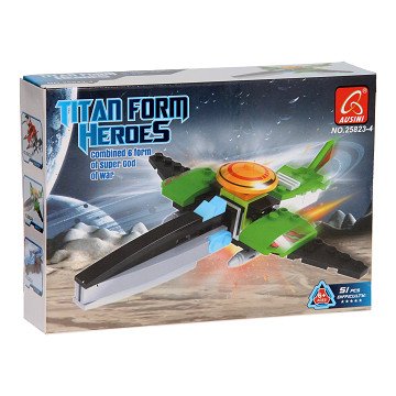 Titan Heroes Bauset – Space Green, 51-teilig.