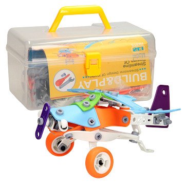 Construction and Play Set in Storage Box XL, 132 pcs.