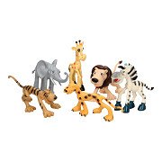 Mischievous Wild Animals Playset, 6 pieces.