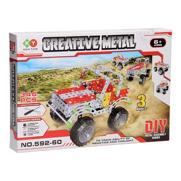 Construction set Metal 3in1 Rally car, 346pcs