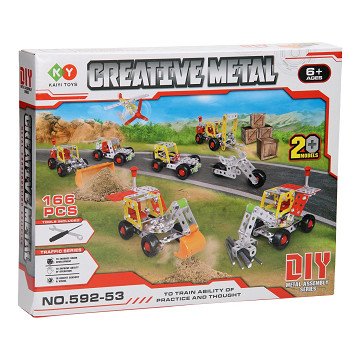Construction Set Metal 20in1 Vehicles, 166pcs.