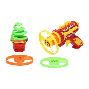 Launching Gun Spinning Top with Light & Propellers
