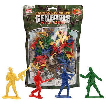 Soldiers Color in Bag, 100 pcs.