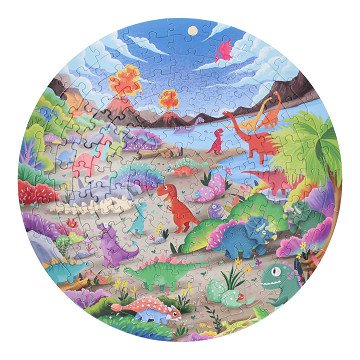 Round Puzzle in Storage Box - Dinosaurs 150 pcs.
