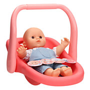 Baby doll in car seat