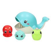 Bath play set Whale Grabber, 4 pcs.