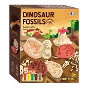 Dinosaur Fossil Clay Set - 5 Colors Clay
