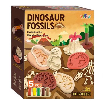 Dinosaur Fossil Clay Set - 5 Colors Clay