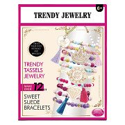 Trendy Schmuckset Süße Wildlederarmbänder