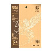 Wooden Construction Kit 3D Unicorn with Wings