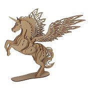 Holzbausatz 3D Einhorn mit Flügeln