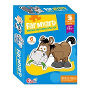 Matching Puzzel Boerderij, 6st.