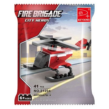Fire Helicopter Construction Set - 41pcs.