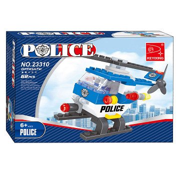 Police Helicopter Construction Set - 68 pcs.