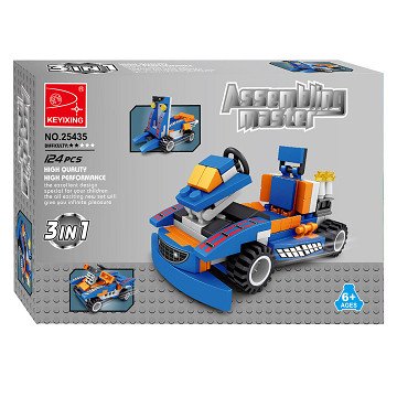 3-in-1 Fahrzeugbausatz, 124 Teile