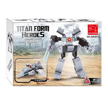 Transform Robot / Spaceship Building Kit - 81pcs