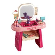 Pink Dressing Table with Accessories