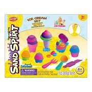 Play sand with ice cups and accessories.