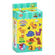 Clay Set with 2 Dino Shapes and Tool - 3 Colors Clay