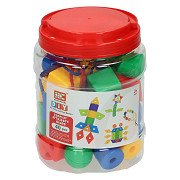 Große Fädelperlen in Box, 40 Stück.