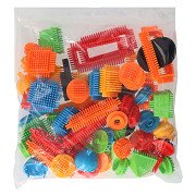 Borstenbausteine, 80 Stück.