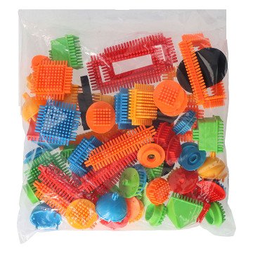 Borstenbausteine, 80 Stück.