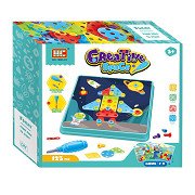 Screw Set 8 Plates Blue, 123pcs.