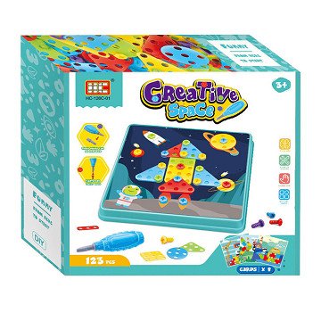 Screw Set 8 Plates Blue, 123pcs.