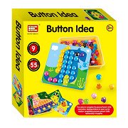 Kleurenbuttons met Opbergbox Geel, 55dlg.