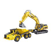 Set mit Metallbaufahrzeugen