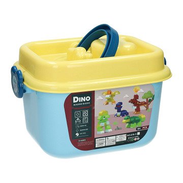 Bausteine-Bausatz Dino in Aufbewahrungsbox – 84-tlg.