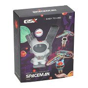 Fliegender Astronaut mit Lichteffekt