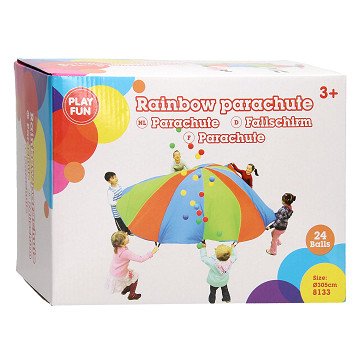 Rainbow Parachute with 24 Balls