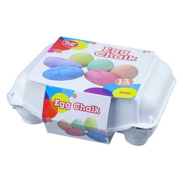 Playfun Straßenkreide -Eier, 12 Stück.