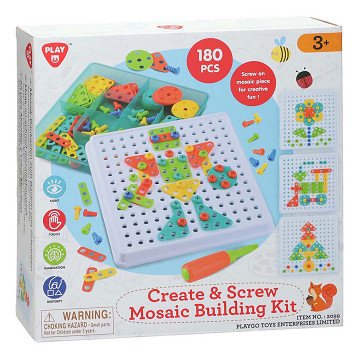 Playgo Construction Set Mosaic - 180dlg.