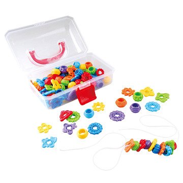 Play -Fädelperlen im Etui, 150 Stück.