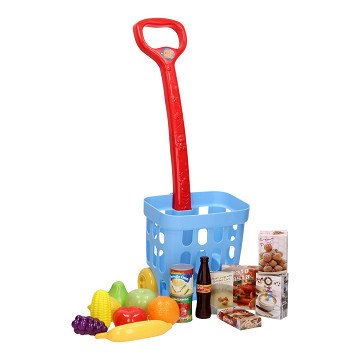 Play -Einkaufswagen mit Lebensmitteln, 17-tlg.