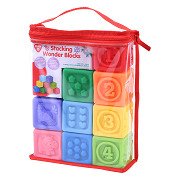 Playgo Stackable Touch Blocks - 9pcs.