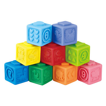 Play Stackable Tactile Blocks, 9 pcs.