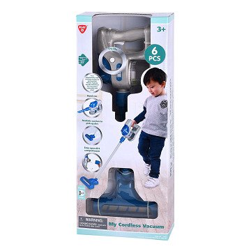 Playgo Wireless Vacuum Cleaner Gray Blue - 6pcs.