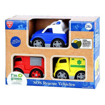Playgo Biobased Emergency Vehicles - 3 pcs.
