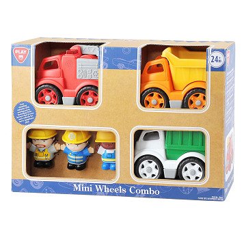 Playgo Work Vehicles with Figures Playset - 6pcs.
