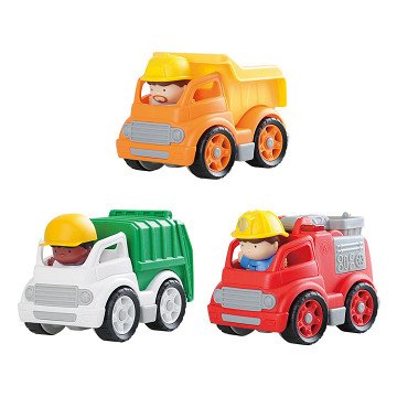 Play Work Vehicles with Figures Playset, 6pcs.