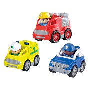 Play Emergency Vehicles with Figures Playset, 6pcs.