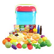 Play Toys Food in Storage Box, 51pcs.