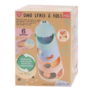 Playgo Dino Stacking Tower with Balls - 6pcs.