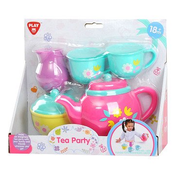Playgo Teeservice Blumen Spielset – 7-tlg.
