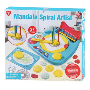 Playgo Mandala Spirograph und Schablonen-Zeichenset – 27-tlg.