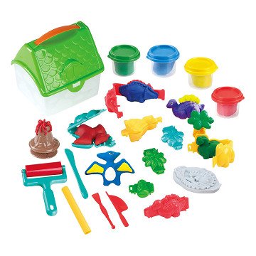 Play Dino Jungle Clay Set in Storage Box, 4 Clay Pots